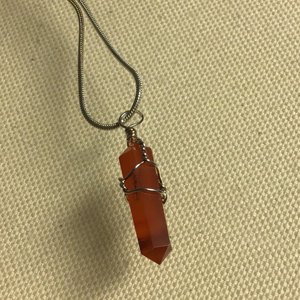 Reiki Charged Carnelian necklace